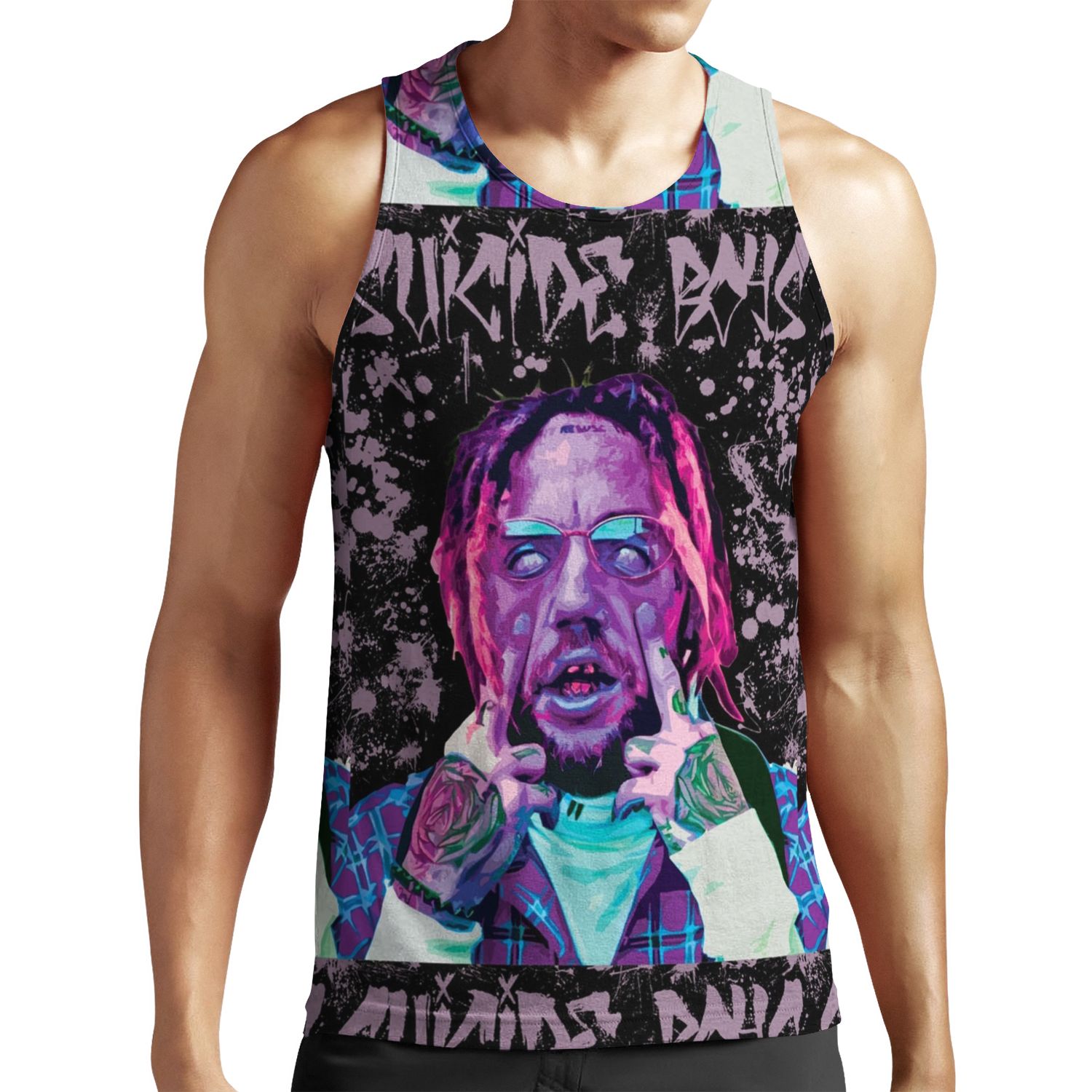 Suicide Boys Purple Colorway All-over-print Unisex Tank Top