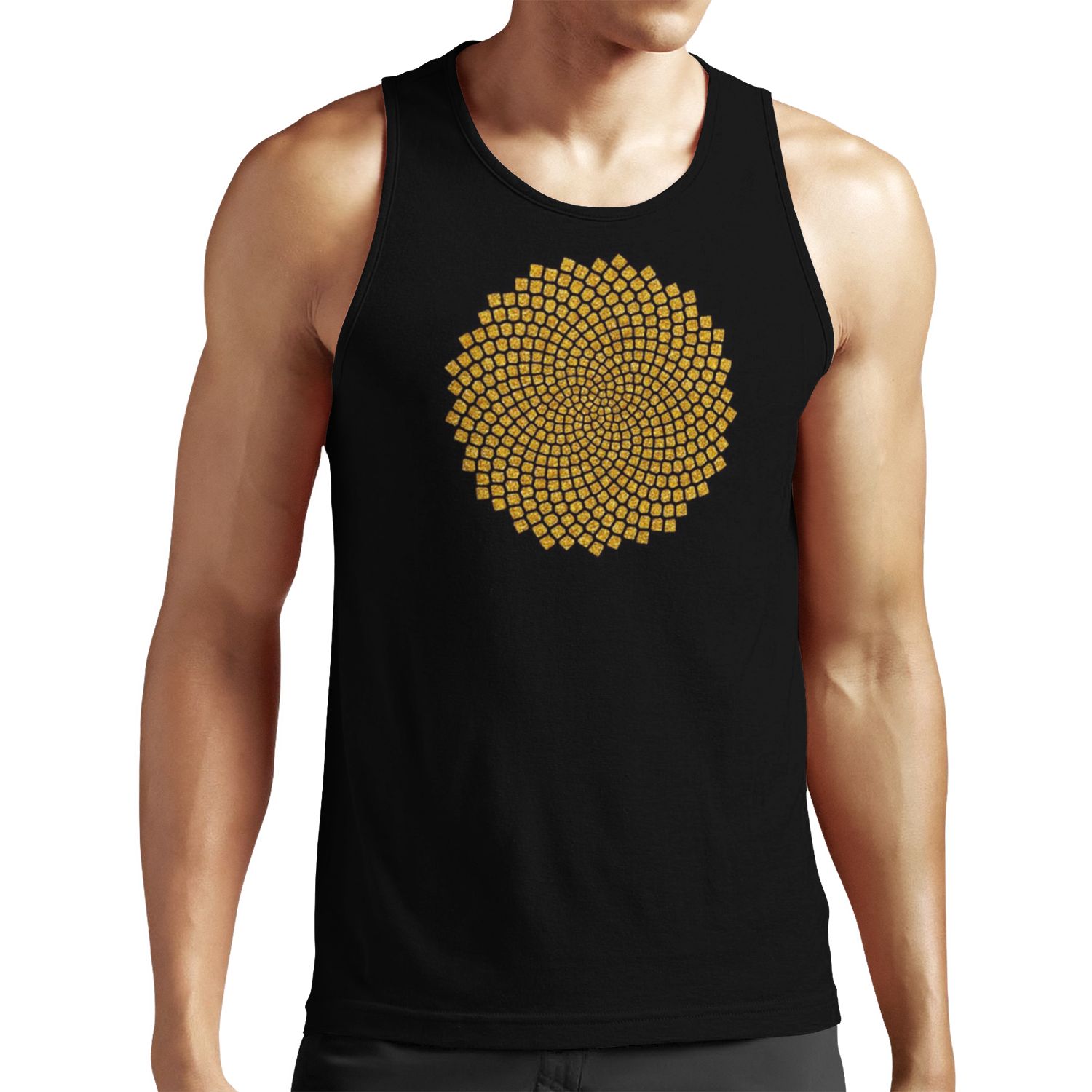Sunflower Seed Fibonacci Spiral Golden Ratio Math Geometry All-over-print Unisex Tank Top