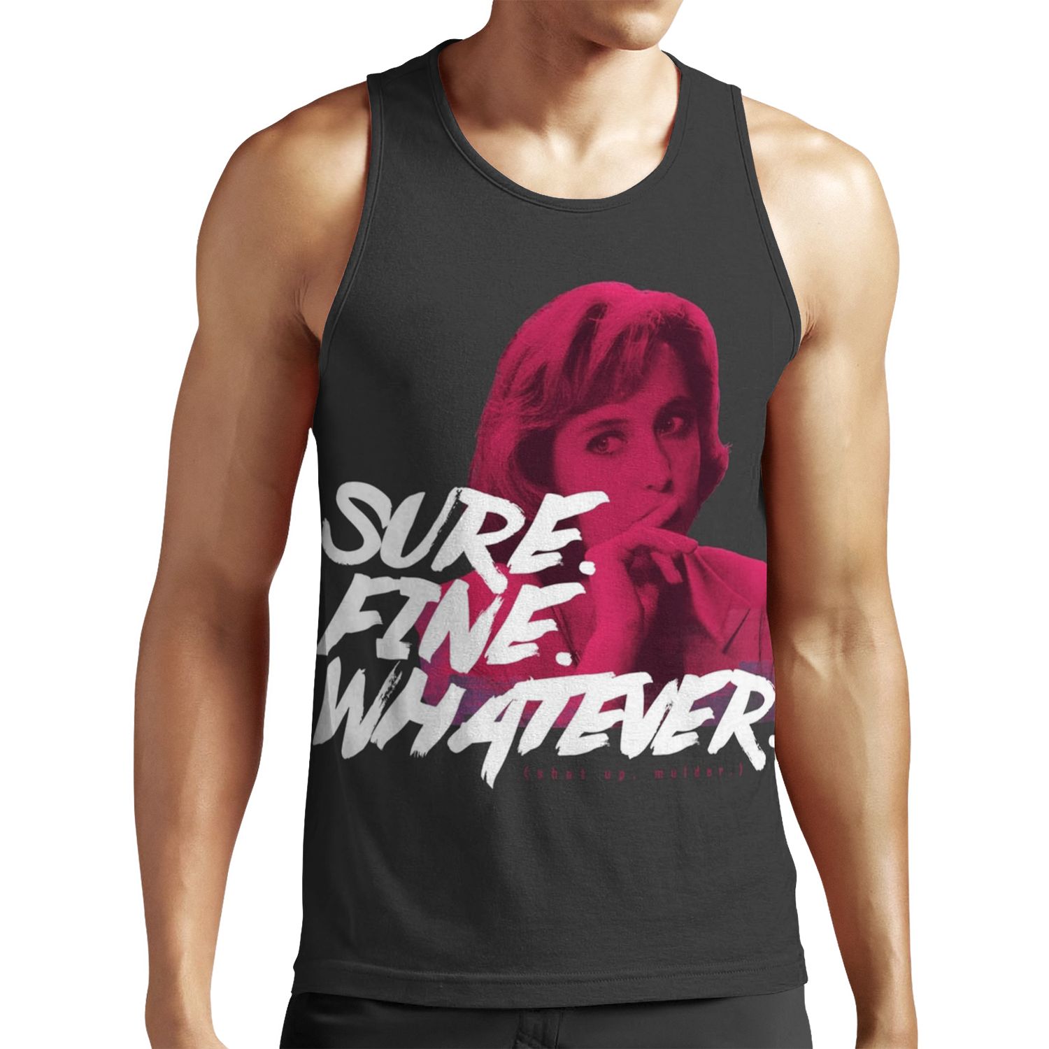 Sure Fine Whatever Pink All-over-print Unisex Tank Top