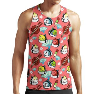 Sushi Time With Cody The Lovebird And Friends All-over-print Unisex Tank Top