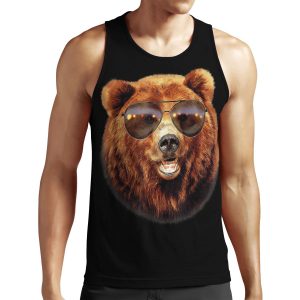 Swag Grizzly Bear In Aviator Sunglass 745 All-over-print Unisex Tank Top