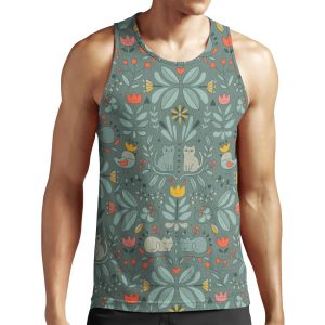 Swedish Folk Cats All-over-print Unisex Tank Top