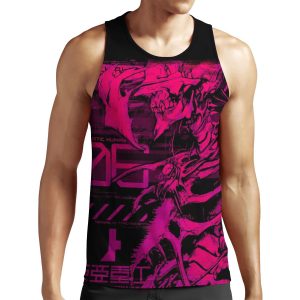 Synthetic Human Neon Biomega Inspired Graphic All-over-print Unisex Tank Top