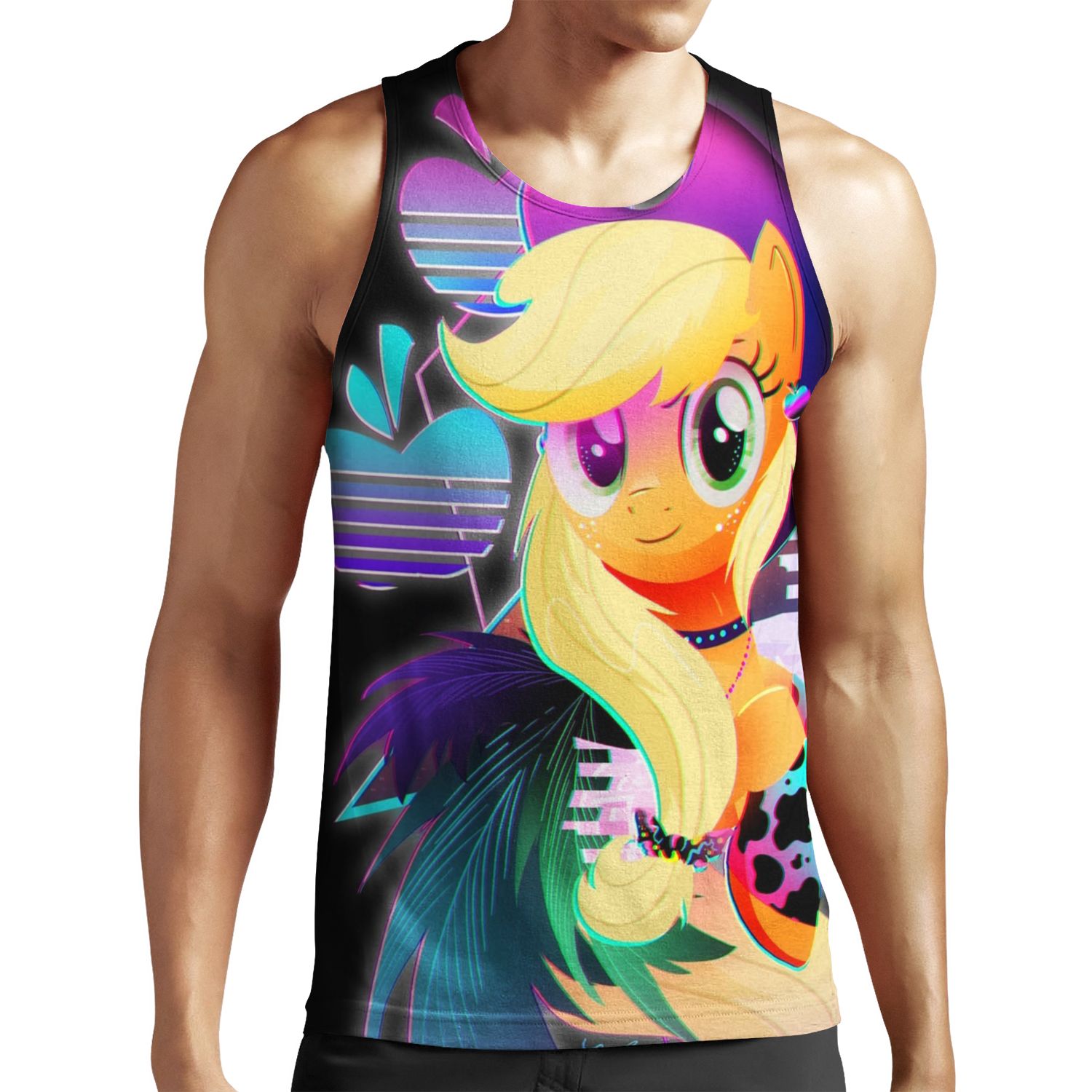 Synthwave Applejack All-over-print Unisex Tank Top