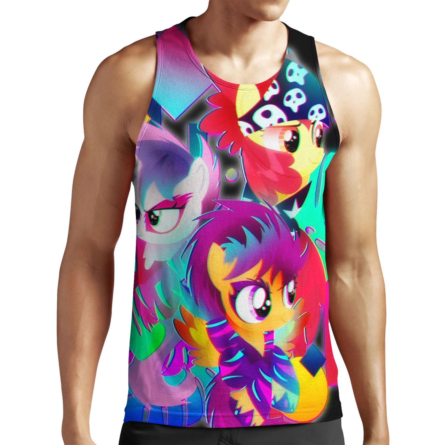 Synthwave Cutie Mark Crusaders All-over-print Unisex Tank Top