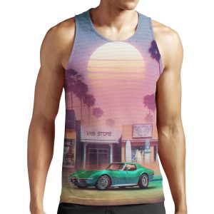 Synthwave Sunset Drive All-over-print Unisex Tank Top