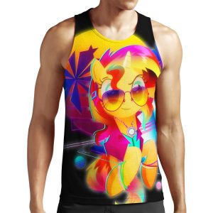 Synthwave Sunset Shimmer All-over-print Unisex Tank Top