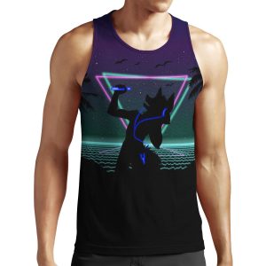 Synthwave Wolf All-over-print Unisex Tank Top