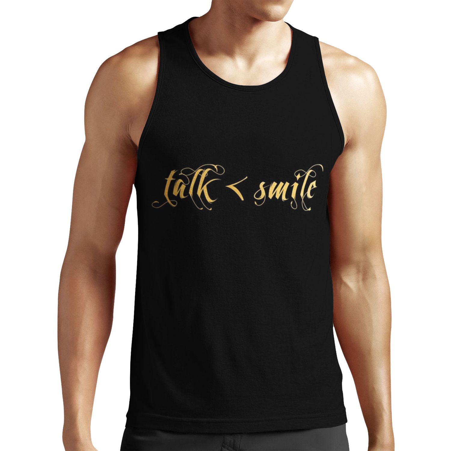 Talk Less Smile More All-over-print Unisex Tank Top