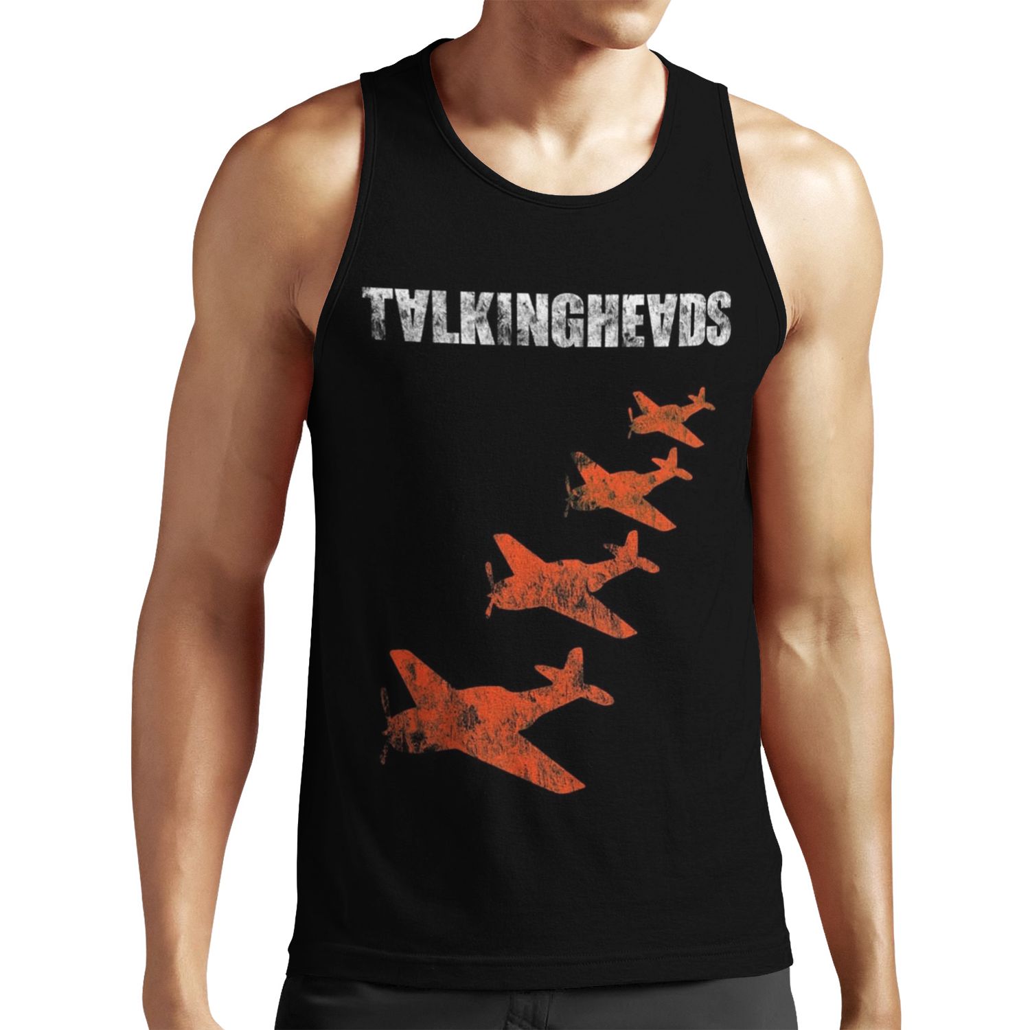 Talking Heads Planes Distressed All-over-print Unisex Tank Top