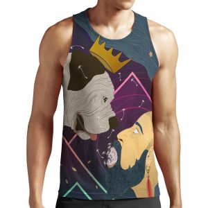 Tarot Major Arcana 00 The Fool Long Hair Man With A Dog All-over-print Unisex Tank Top