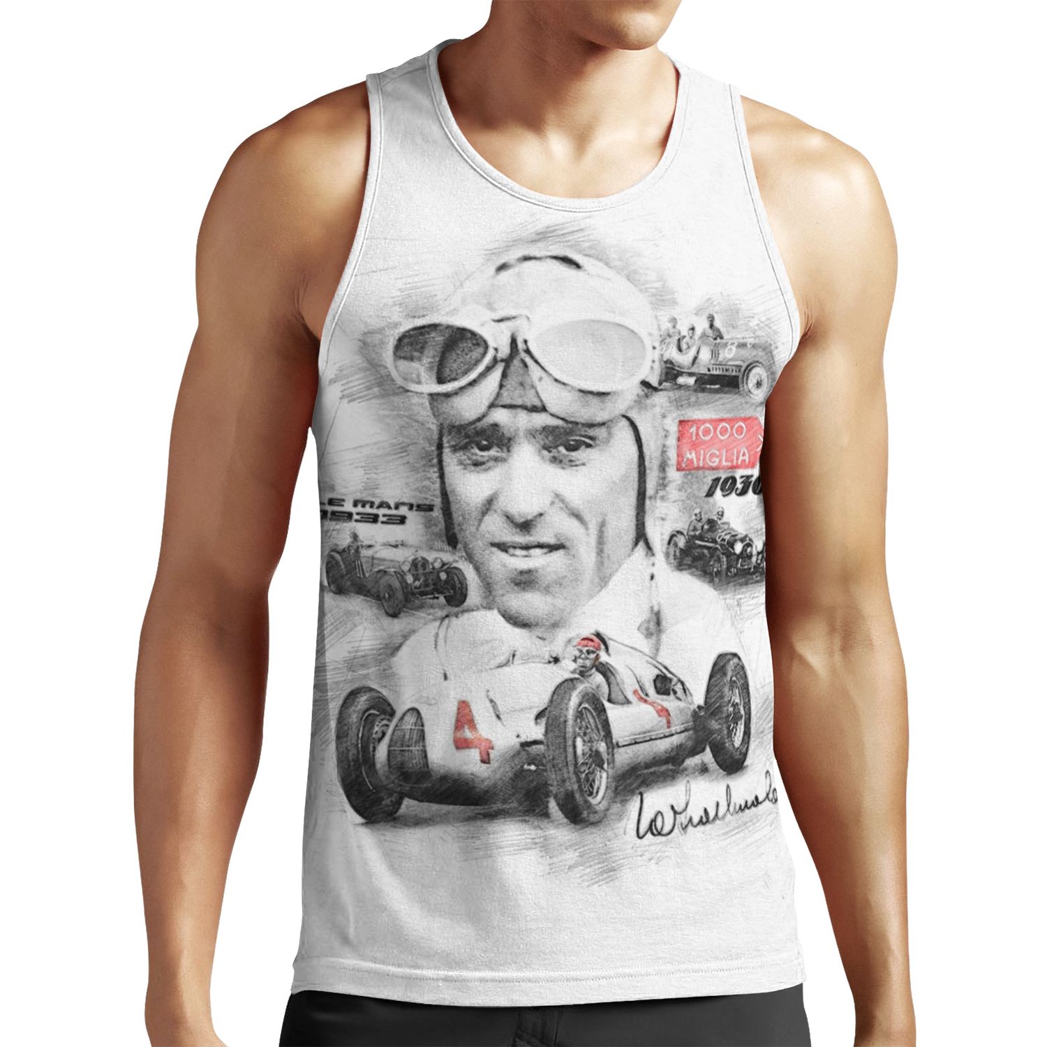 Tazio Nuvolari All-over-print Unisex Tank Top
