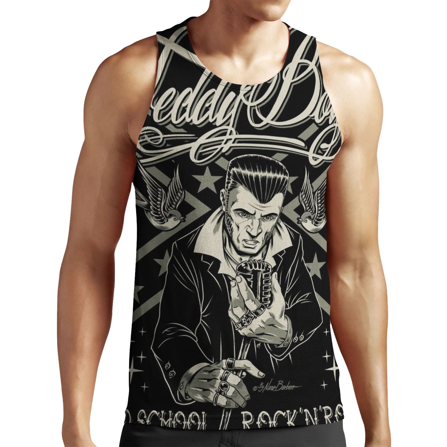 Teddy Boy Old School All-over-print Unisex Tank Top