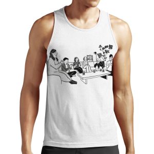 Terrace House Line Art All-over-print Unisex Tank Top