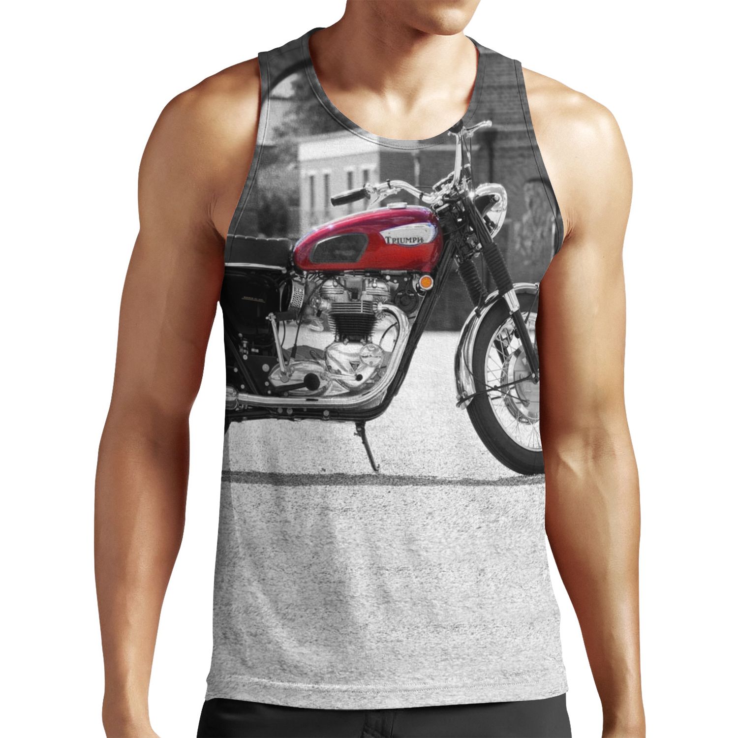The 1968 T120 Bonnie All-over-print Unisex Tank Top