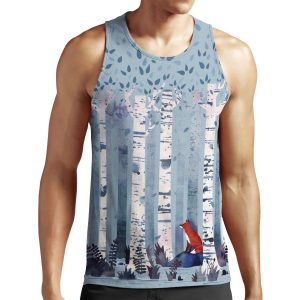 The Birches In Blue All-over-print Unisex Tank Top