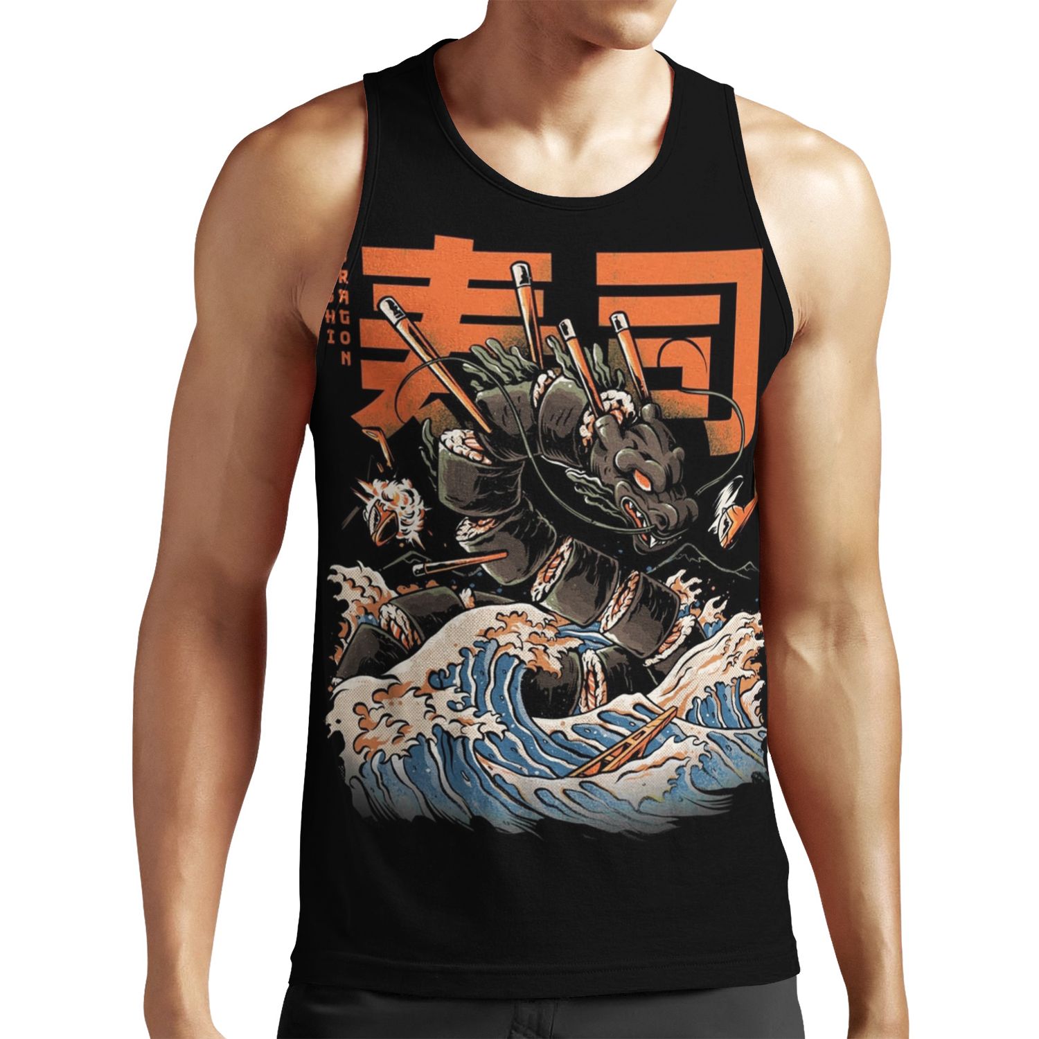 The Black Sushi Dragon All-over-print Unisex Tank Top