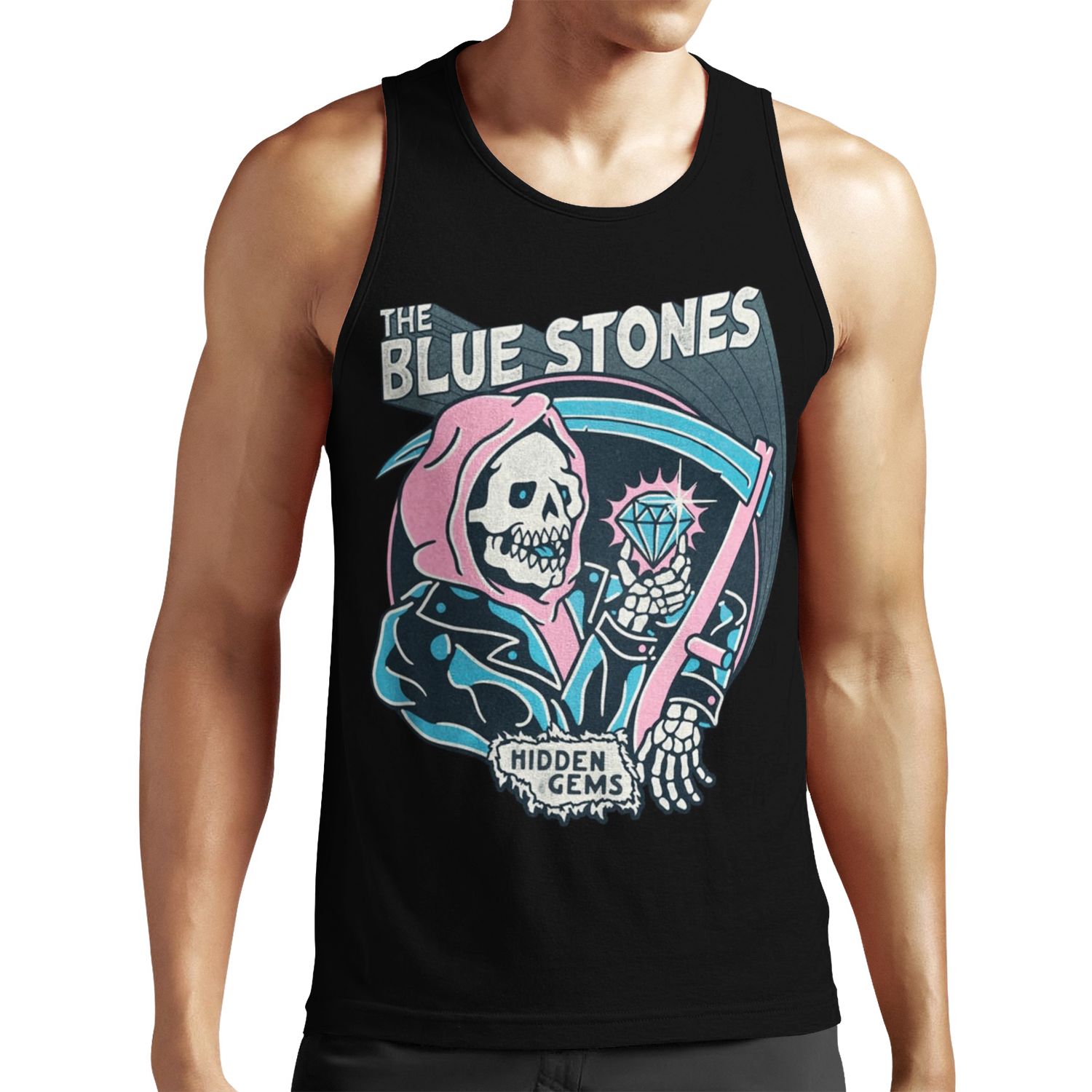 The Blue Stones Hidden Gems Logo All-over-print Unisex Tank Top