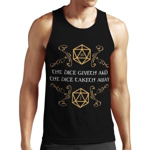The Dice Giveth And Taketh Away Natural 20 And Critical Fail All-over-print Unisex Tank Top