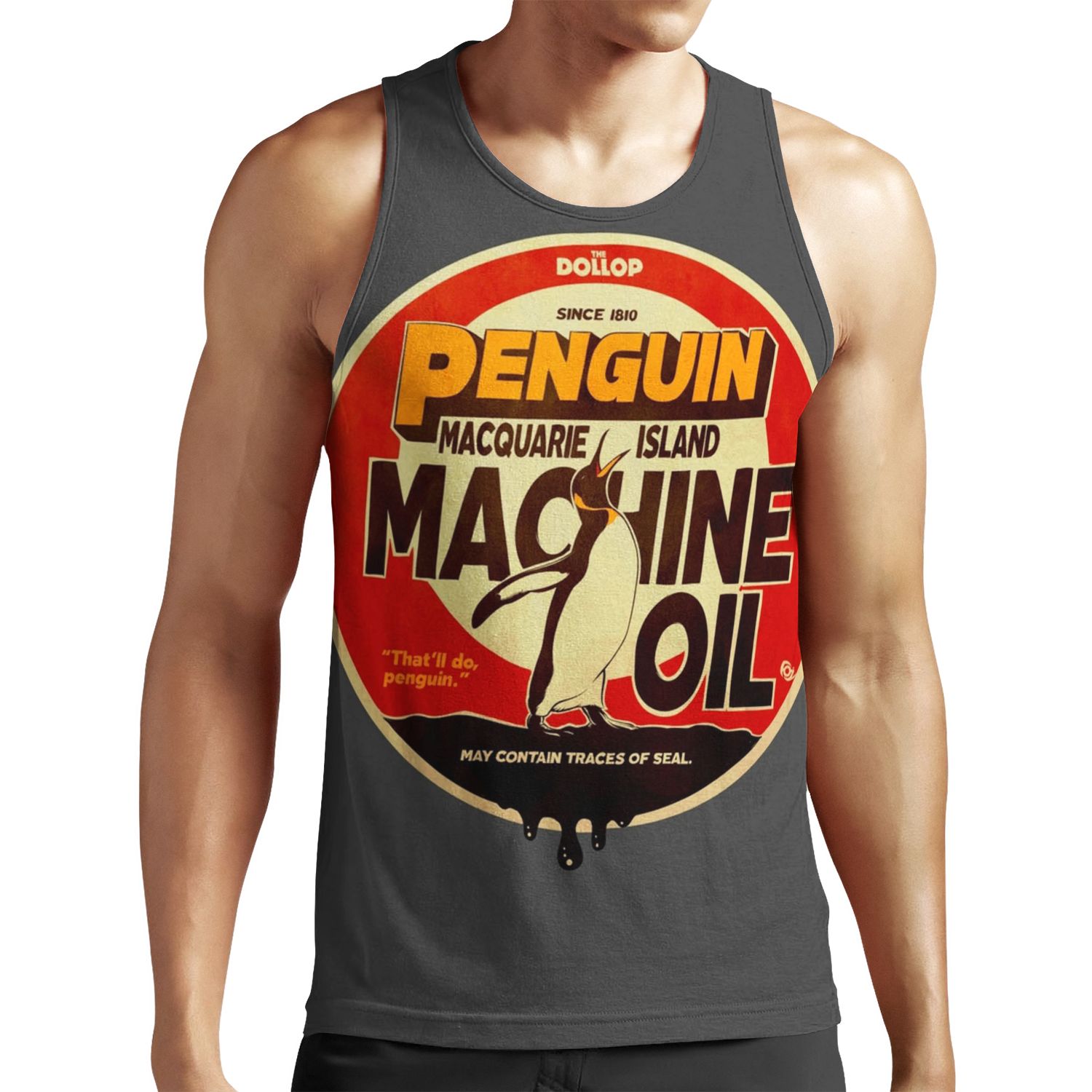 The Dollop Penguin Oil All-over-print Unisex Tank Top