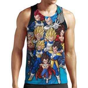 The Evolution Of Prince Vegeta All-over-print Unisex Tank Top
