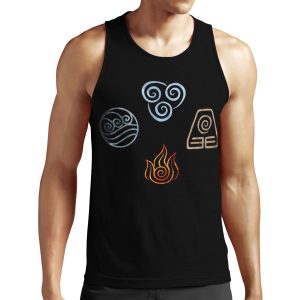 The Four Elements Avatar Symbols All-over-print Unisex Tank Top