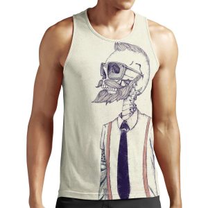 The Gentleman Becomes A Hipster All-over-print Unisex Tank Top