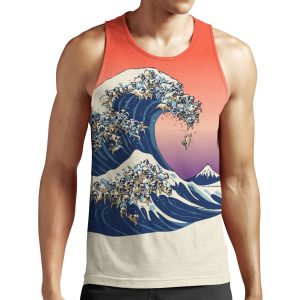 The Great Wave Of Pug All-over-print Unisex Tank Top