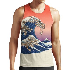 The Great Wave Of Shiba Inu All-over-print Unisex Tank Top
