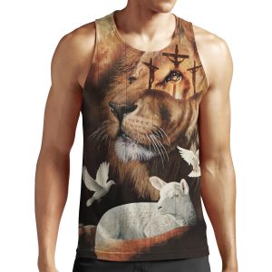 The Lion Of Judah And The Lamb Of God All-over-print Unisex Tank Top