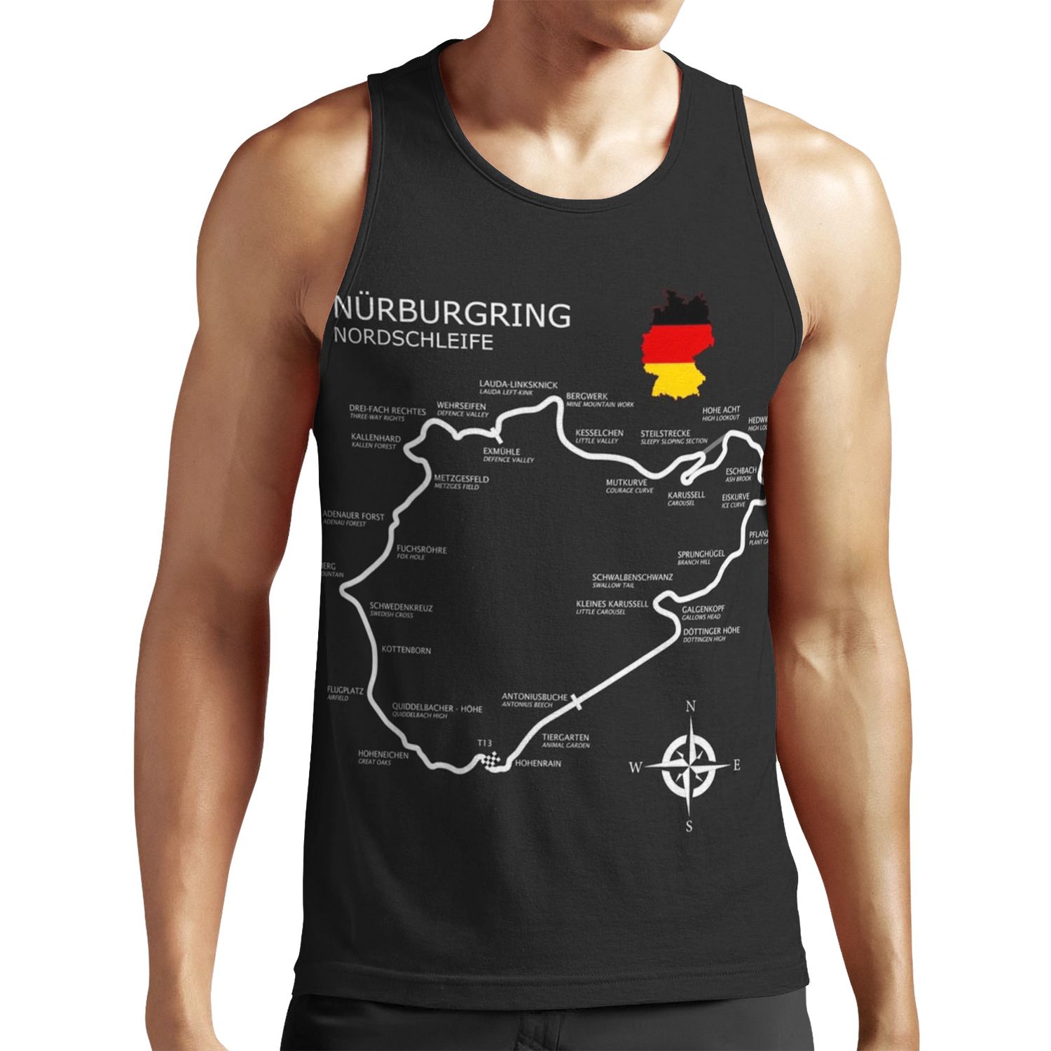 The Nurburgring Nordschleife All-over-print Unisex Tank Top