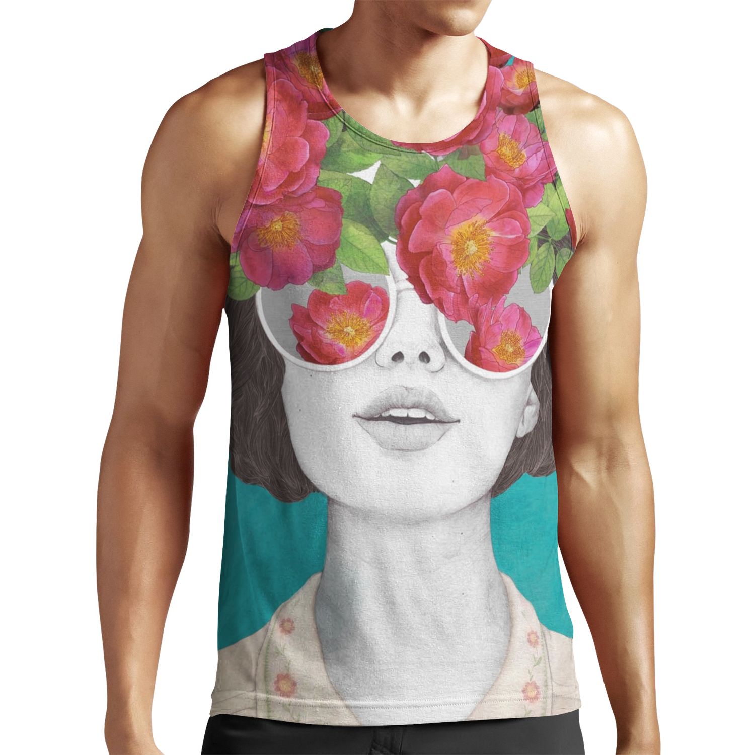 The Optimist Rose Tinted Glasses All-over-print Unisex Tank Top
