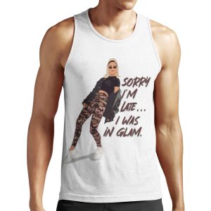 The Real Housewives Of Beverly Hills Dorit Kemsley Sorry I%27M Late I Was In Glam All-over-print Unisex Tank Top
