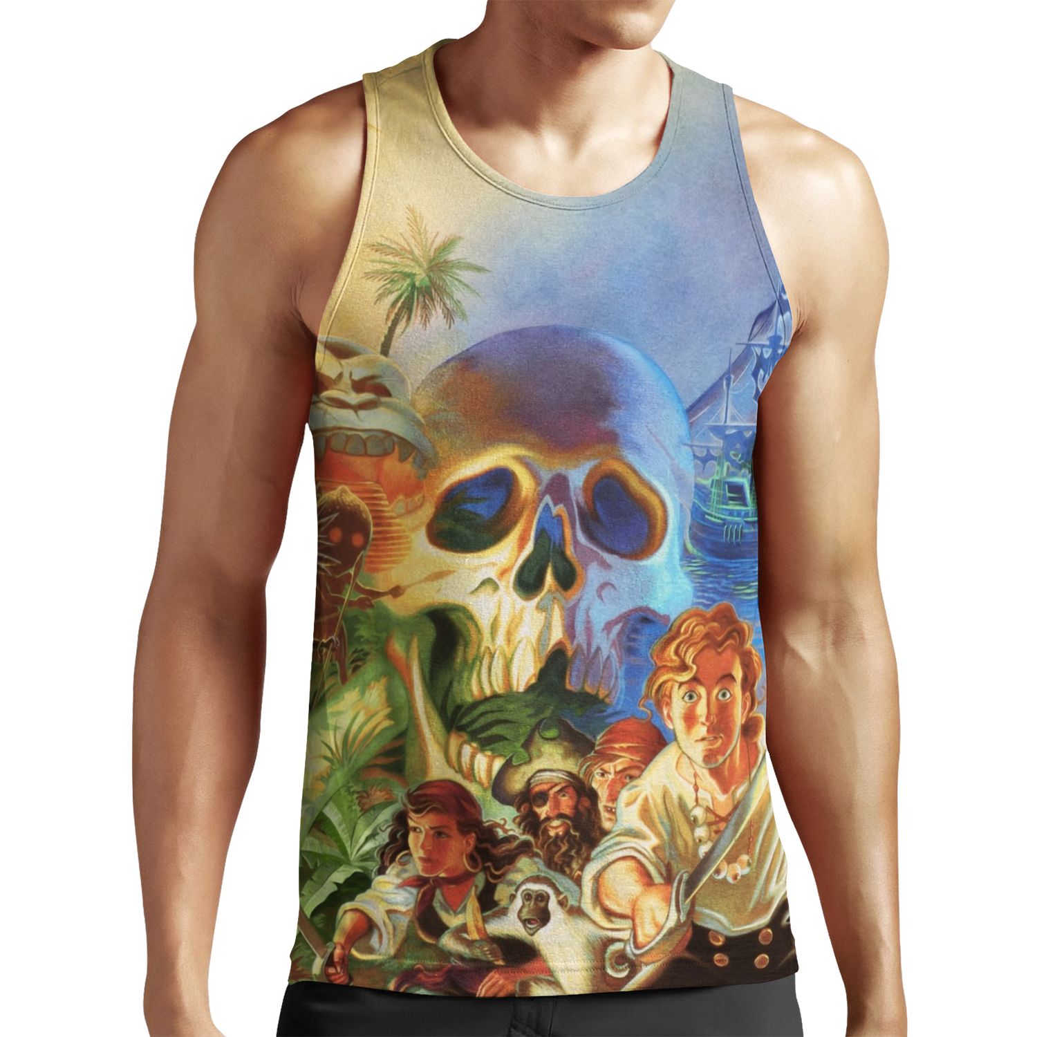 The Secret Of Monkey Island 1 High Contrast All-over-print Unisex Tank Top