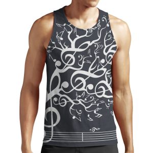 The Sound Of Nature In Motion White All-over-print Unisex Tank Top
