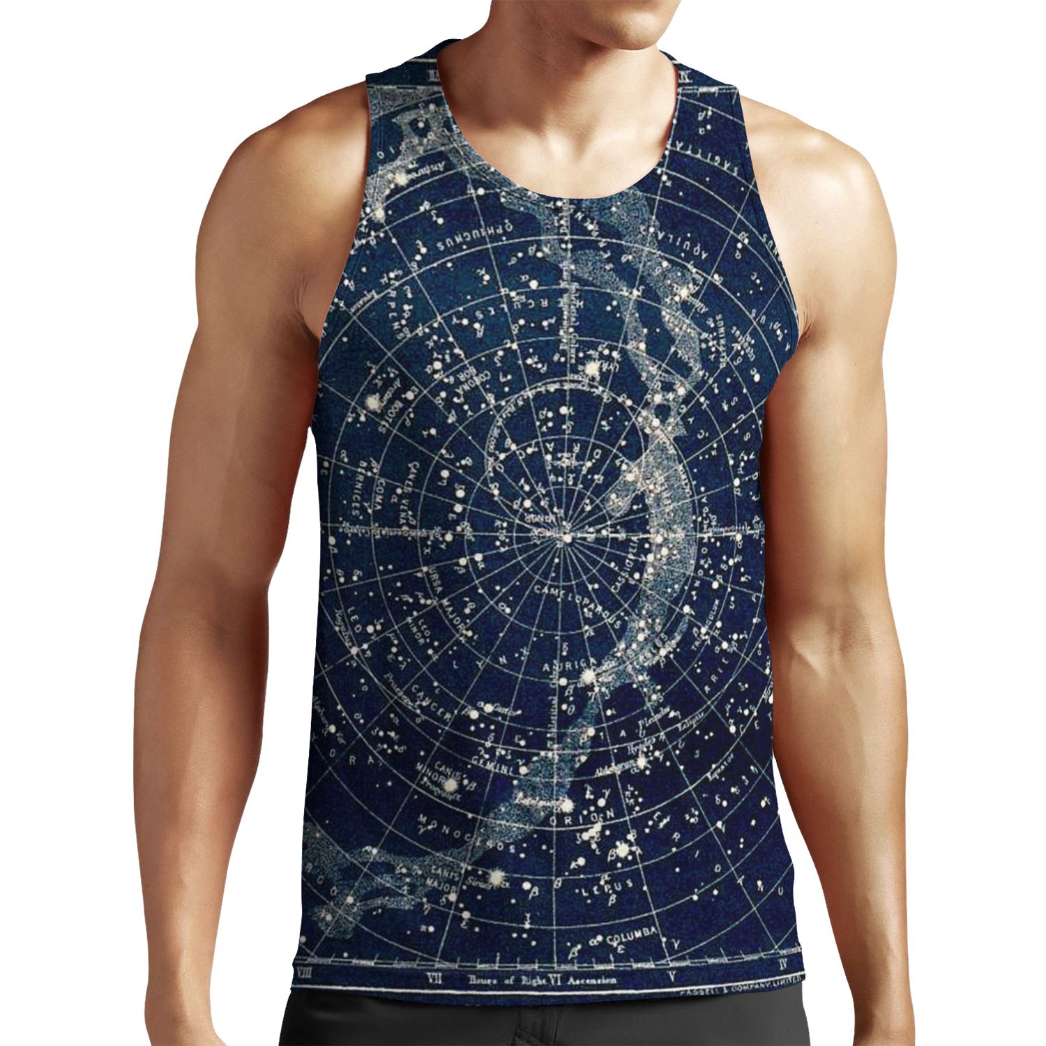 The Star Constellations Vintage 1900 Galaxy Print All-over-print Unisex Tank Top