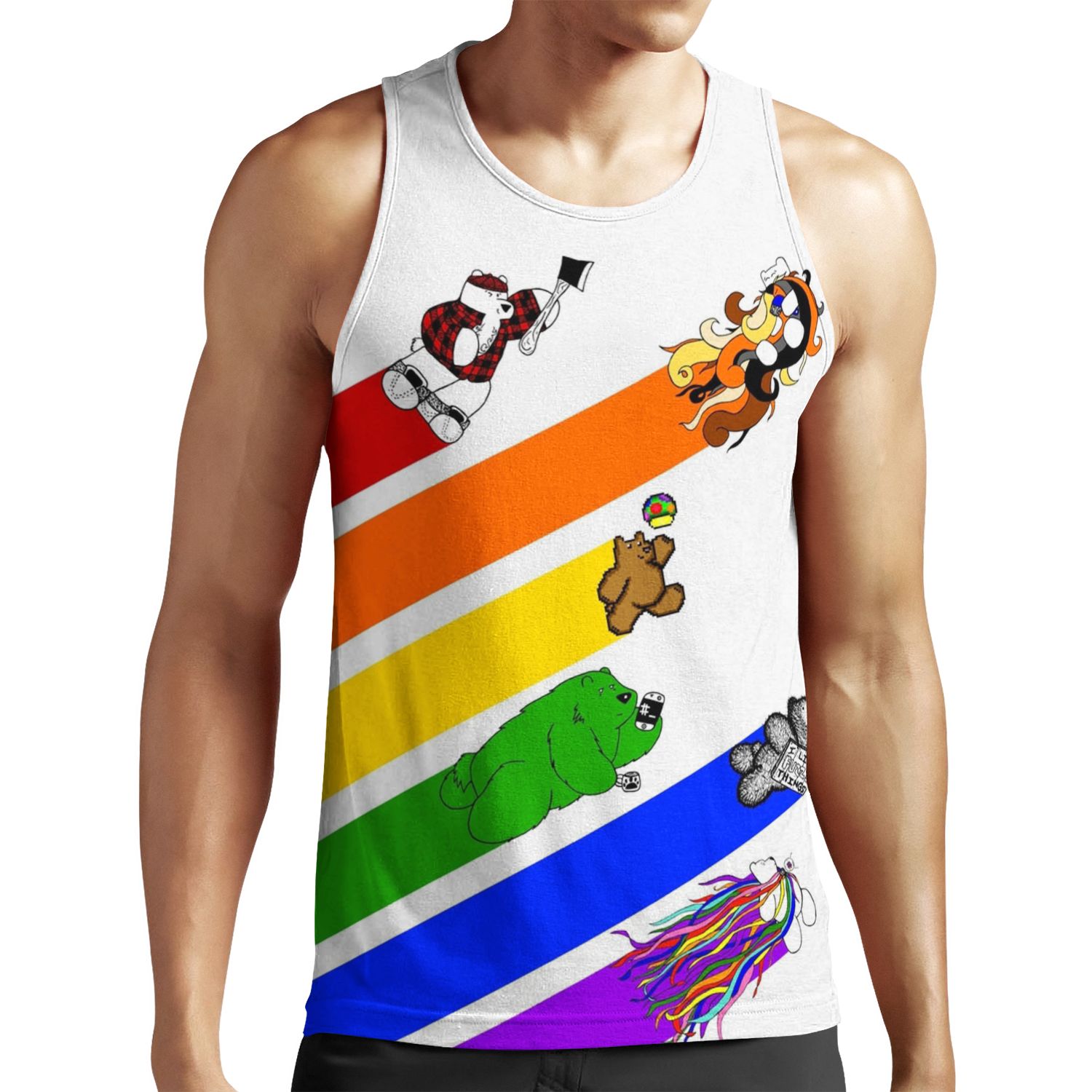 The Super Best Bears Pride All-over-print Unisex Tank Top