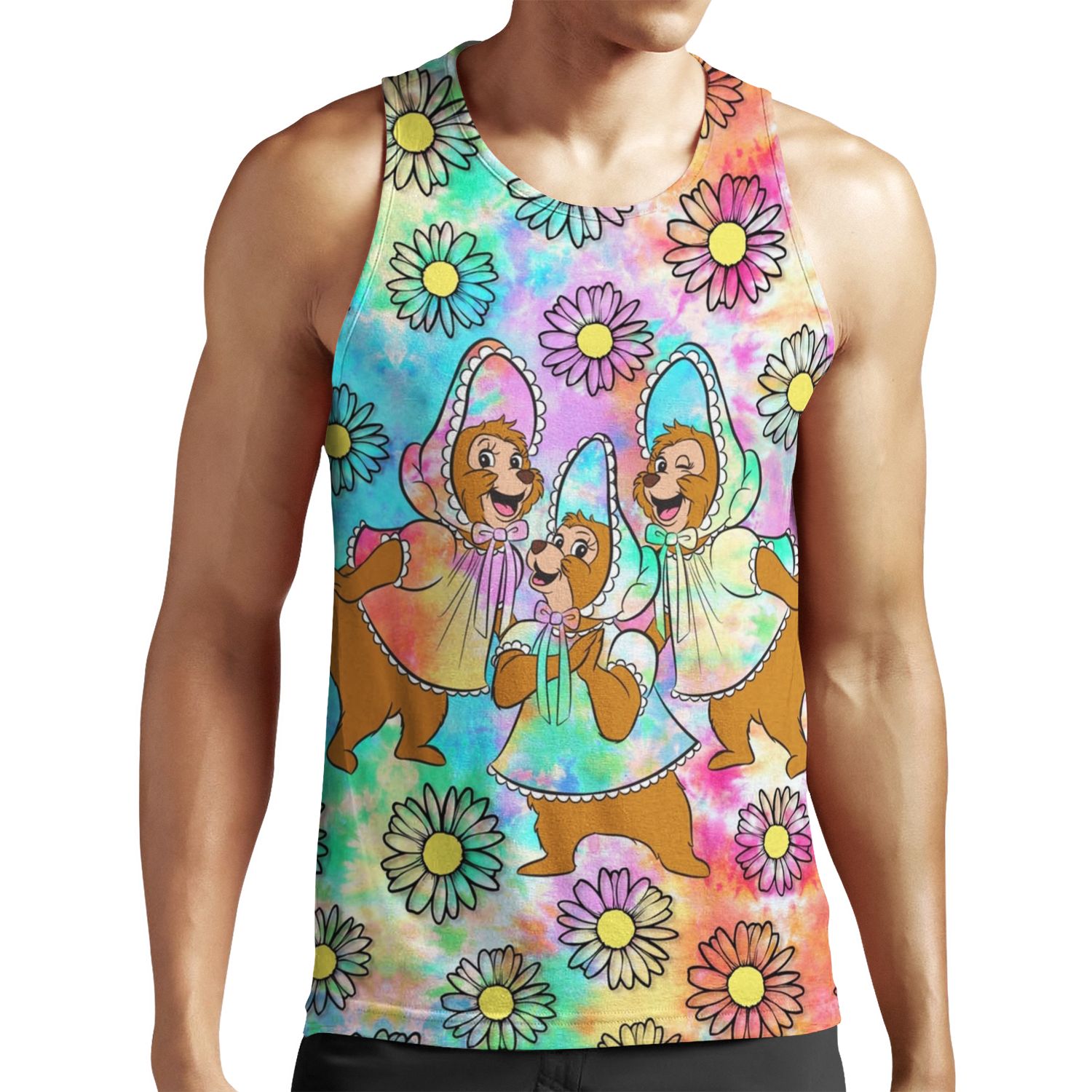 Tie Dye Sun Bonnets All-over-print Unisex Tank Top