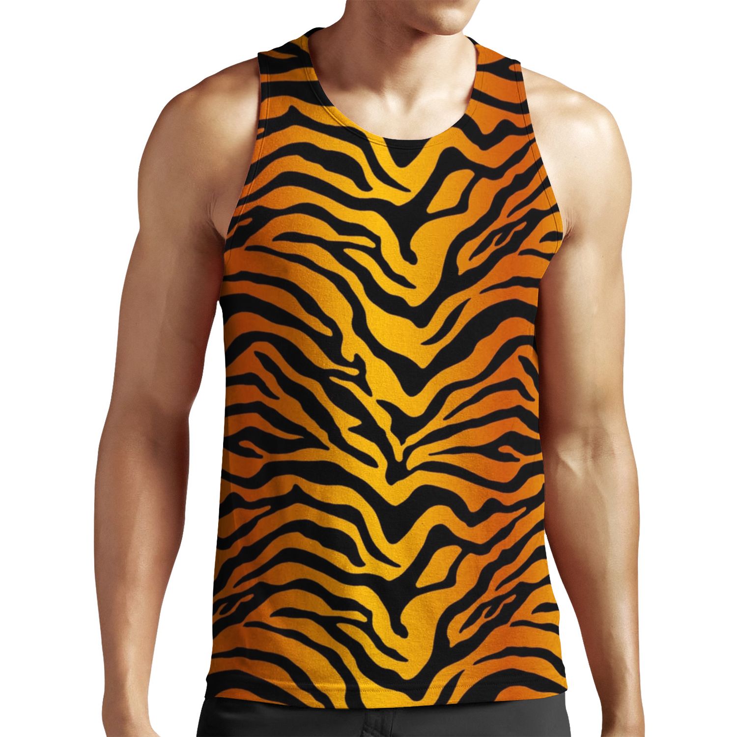 Tiger Stripe Print All-over-print Unisex Tank Top