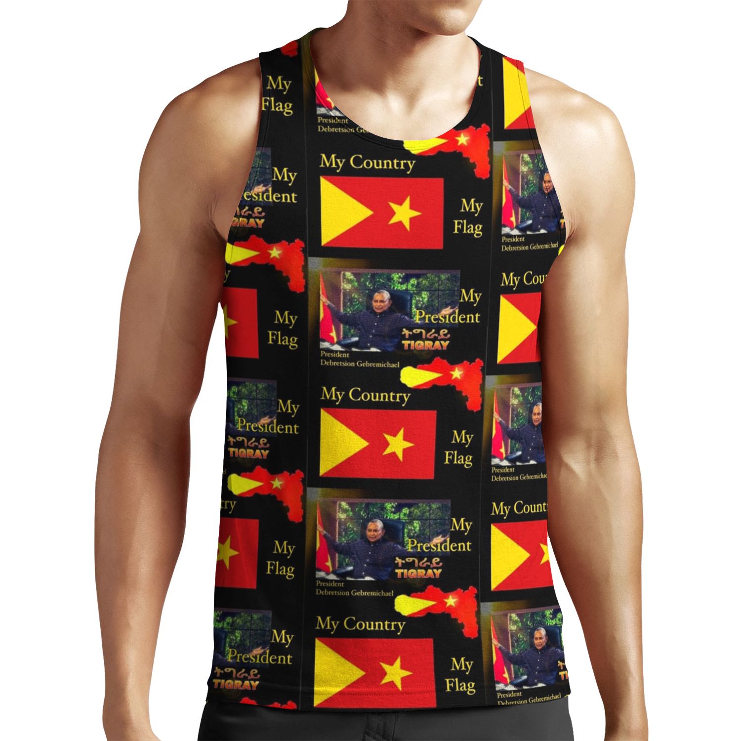 Tigray Will Prevail %Ef%B8%8F Pride President Debretsion Gebremichael All-over-print Unisex Tank Top