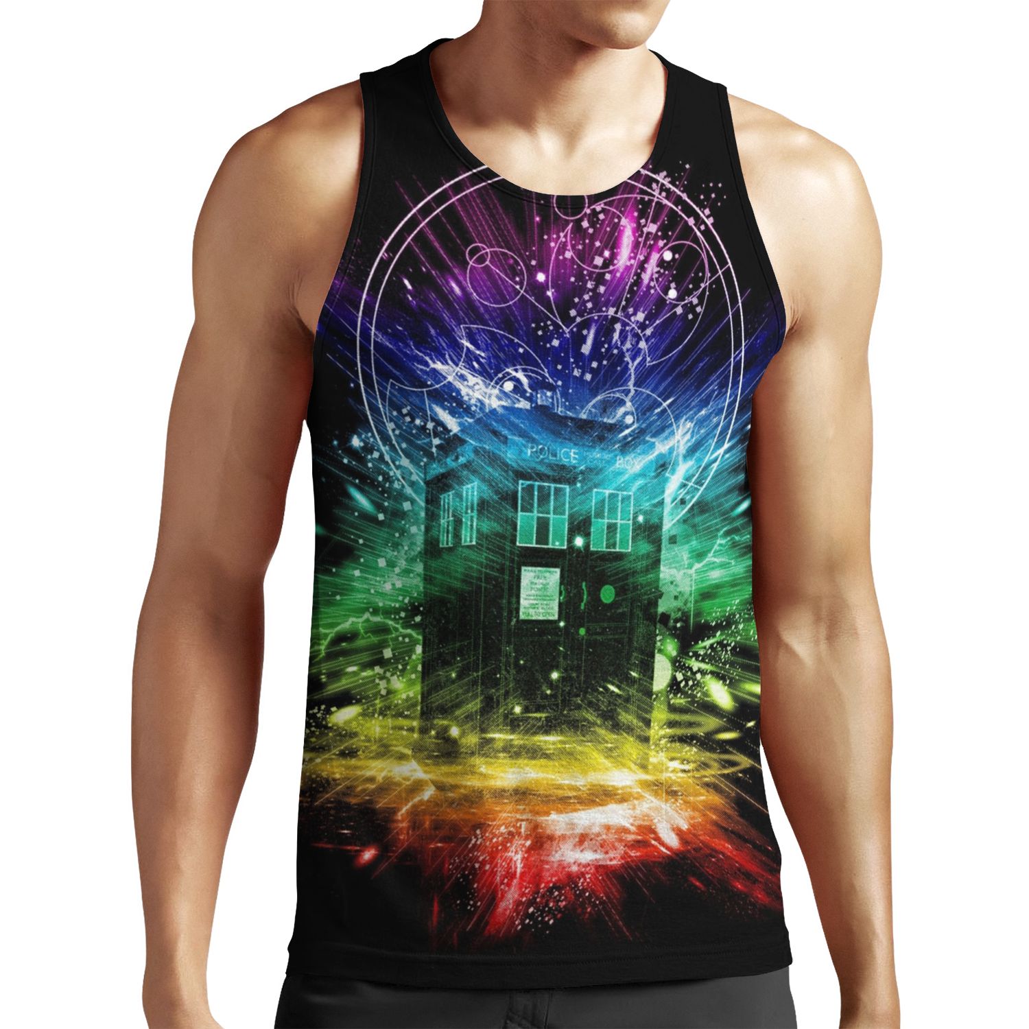 Time Storm Rainbow Version All-over-print Unisex Tank Top
