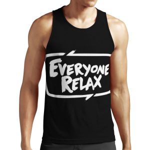 Tofop Everyone Relax White All-over-print Unisex Tank Top