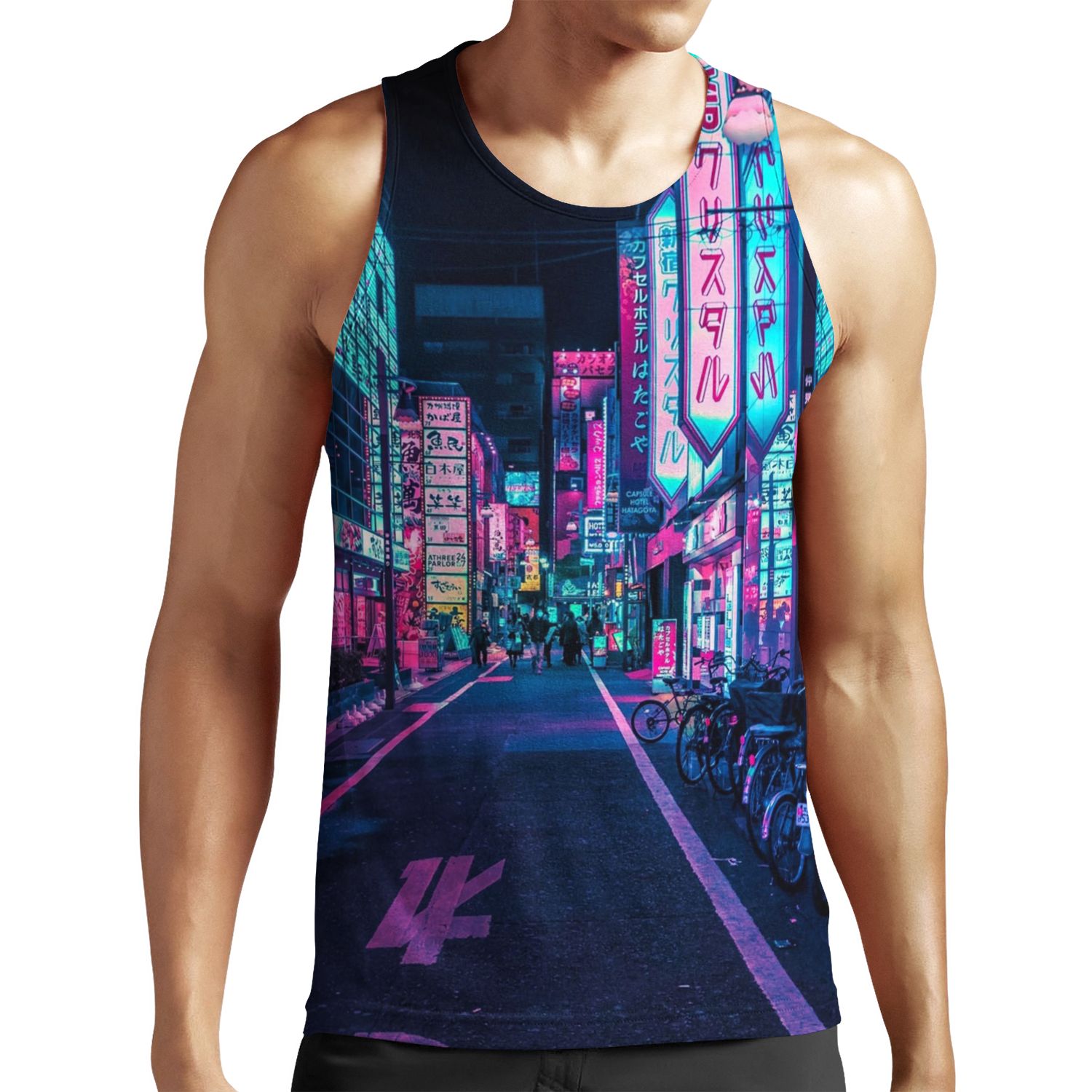 Tokyo A Neon Wonderland All-over-print Unisex Tank Top