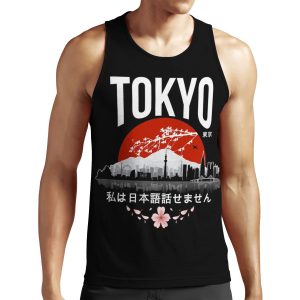 Tokyo I Don%27T Speak Japanese White Version All-over-print Unisex Tank Top