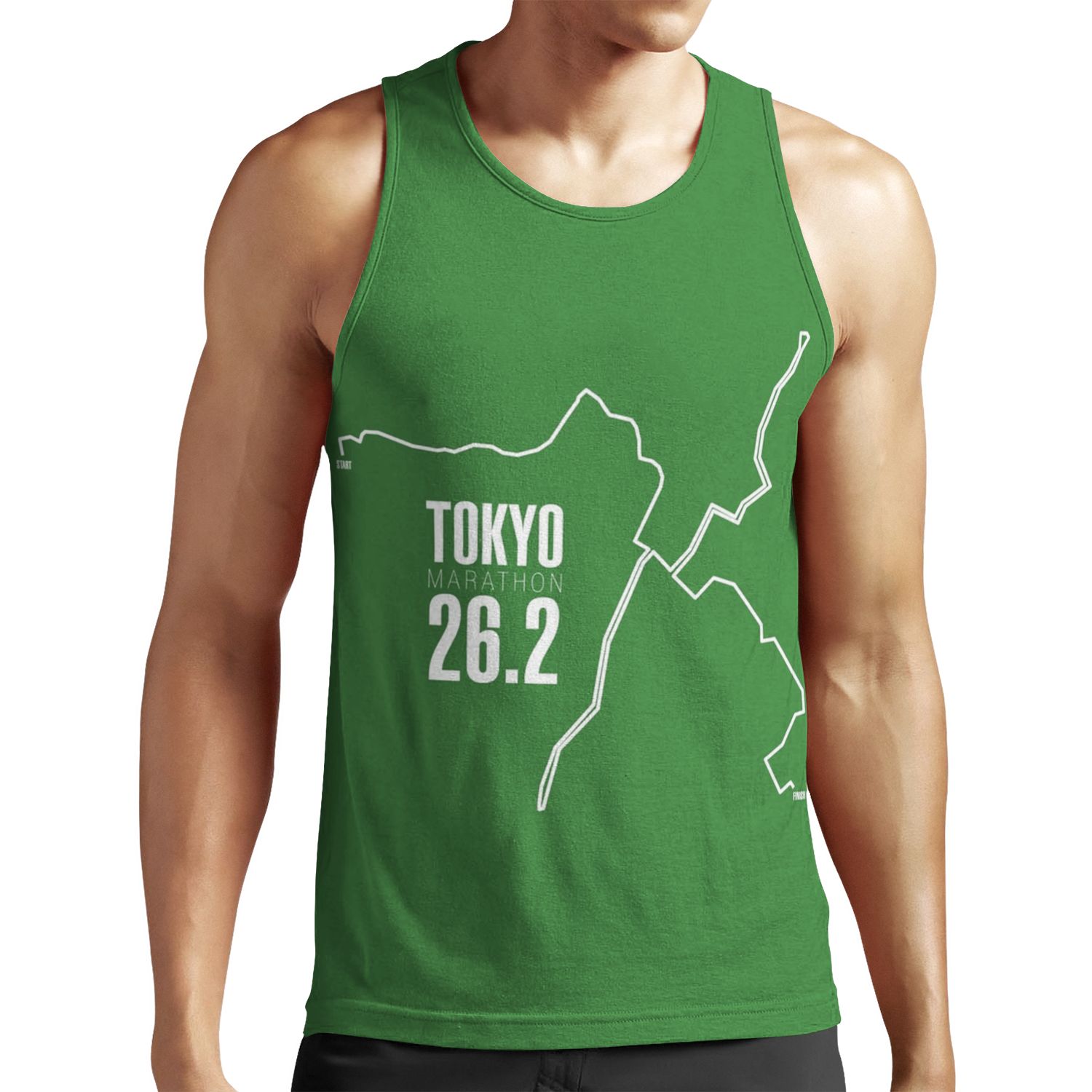 Tokyo Marathon Route All-over-print Unisex Tank Top