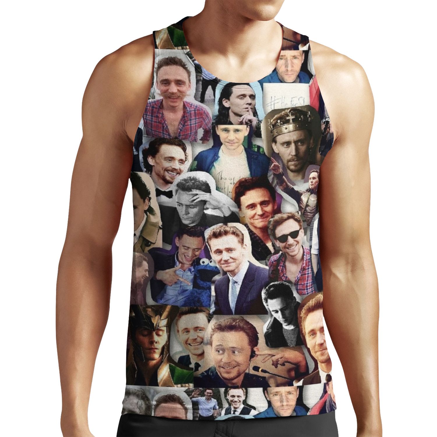 Tom Hiddleston Collage All-over-print Unisex Tank Top
