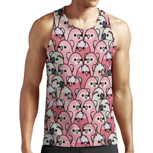 Too Many Birds Pink Parrot Posse All-over-print Unisex Tank Top