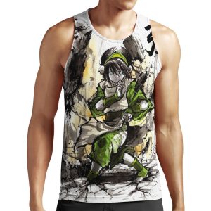 Toph From Avatar With Sumi And Watercolor All-over-print Unisex Tank Top