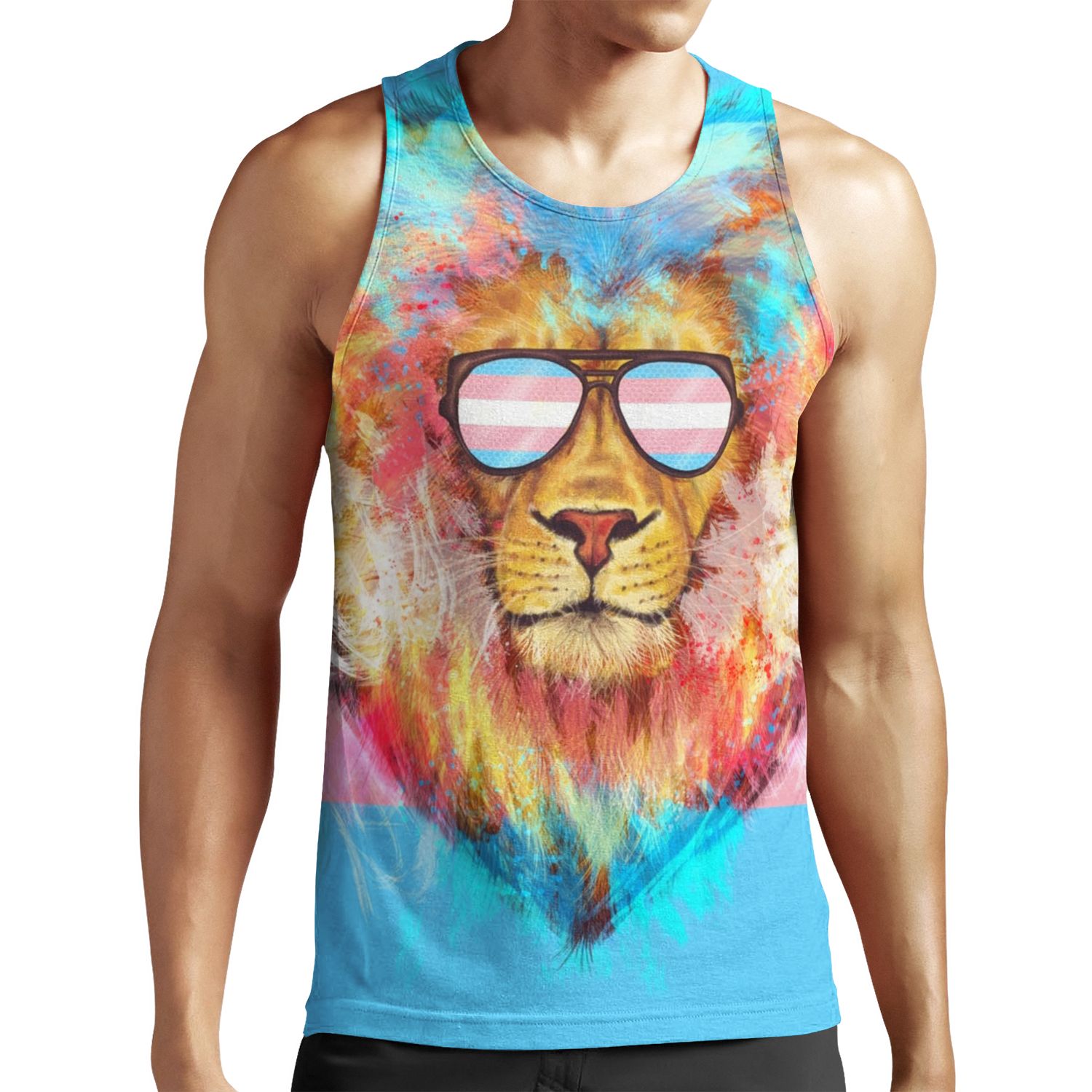 Trans Lion Pride All-over-print Unisex Tank Top