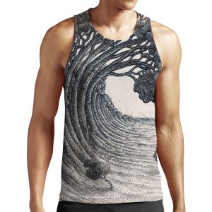 Tree Wave All-over-print Unisex Tank Top
